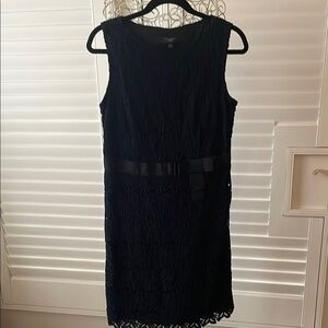 Talbots Black Lace lined Sleeveless Dress